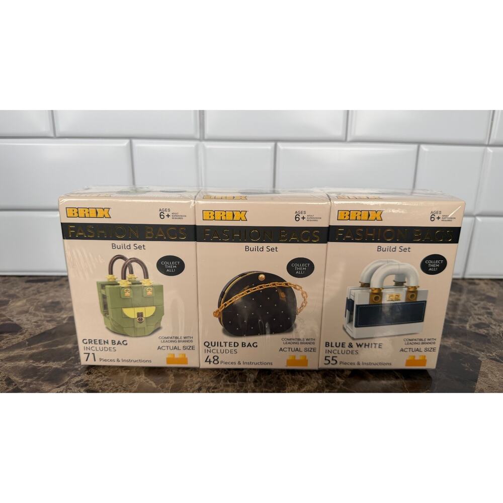NIB Brix™ Fashion Bags Building Set - Collectible Mini Purses
